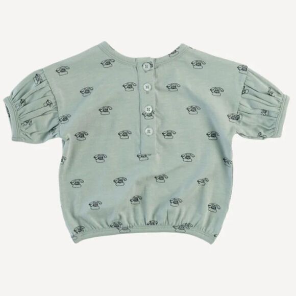 NWT! Kate Quinn Telephone Short Sleeve Balloon Tee, Size 3-6M - Picture 3 of 4